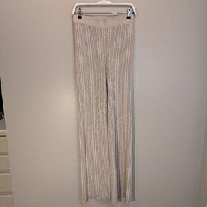 House of Harlow 1960 Flare Pants Metallic Knit Retro Vibes Glam - Size S